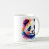Aquarell Regenbogen Panda Tasse – Wildtier Edition (Devant droit)
