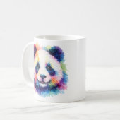 Aquarell Regenbogen Panda Tasse – Wildtier Edition (Devant gauche)