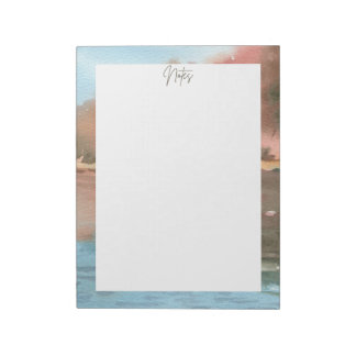Aquarellandschap begrensd notitieblok
