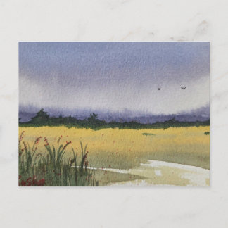 Aquarellandschapsschildering briefkaart
