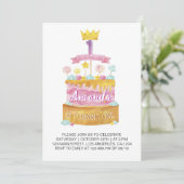 Aquarelle 1ère invitation au gâteau d'anniversaire (Debout devant)