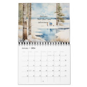 Aquarelle 2024 Calendrier familial (Jan 2026)
