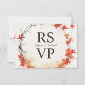 Aquarelle à couronne d'automne RSVP (Dos)