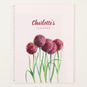 Aquarelle à fleurs de Planner Purple Rose Alliance