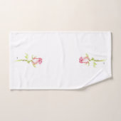 Aquarelle à main unique peinte rose rose rose Rose (Serviette à main)