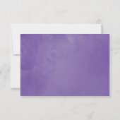 Aquarelle à Mariage violet poussiéreux RSVP floral (Dos)