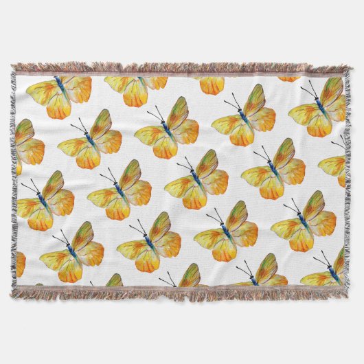 Aquarelle à papillon jaune Lancer la couverture (Devant)