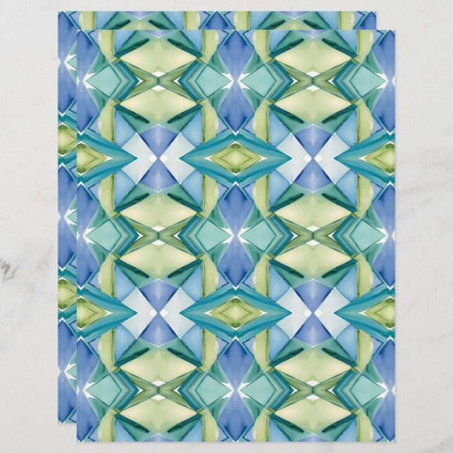 Aquarelle Abstrait 27 papier de la carte mère (Devant / Derrière)