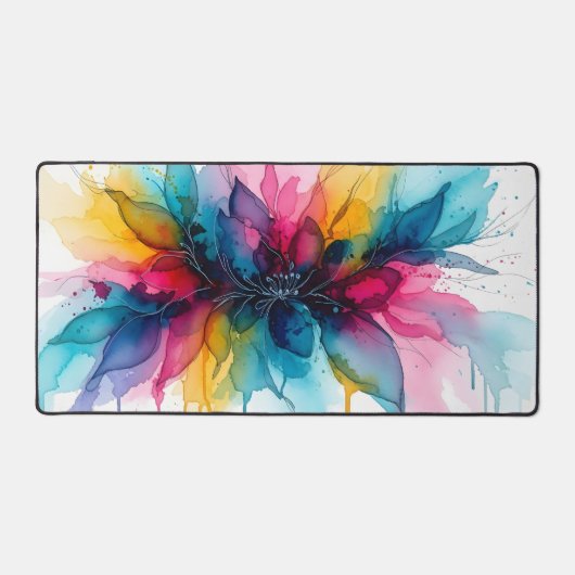 Aquarelle Abstrait Floral Vibrant (Recto)