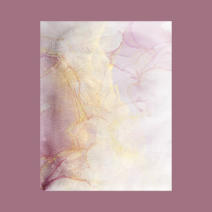 Aquarelle Abstrait papier à rebut or liquide