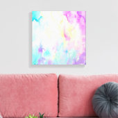 Aquarelle abstrait Paysage toile bleu violet (Insitu(Salon))