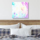 Aquarelle abstrait Paysage toile bleu violet (Insitu(Chambre))