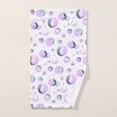 Aquarelle Abstraite bulles violettes art (Serviette à main)