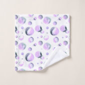 Aquarelle Abstraite bulles violettes art (Gant de toilette)