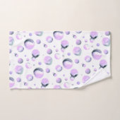 Aquarelle Abstraite bulles violettes art (Serviette à main)