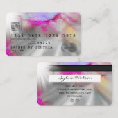 Aquarelle Abstraite Carte de crédit Style argent (Devant / Derrière)