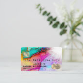 Aquarelle Abstraite Carte de crédit Style Or (Debout devant)