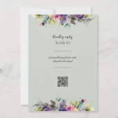 Aquarelle Abstraite Faire-part de mariage floral (Dos)