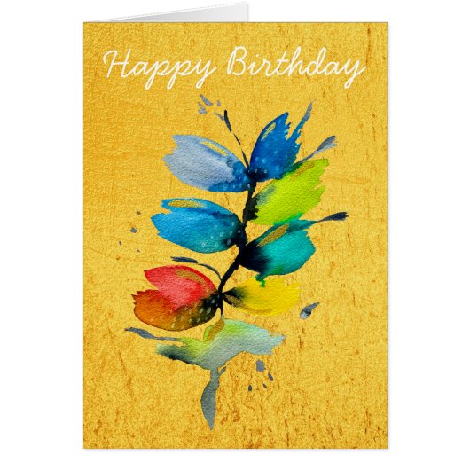 Aquarelle abstraite florale décontractée colorée (Devant)