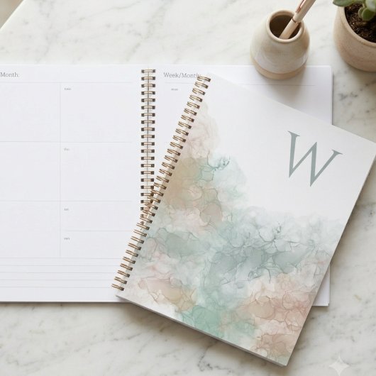 Aquarelle Abstraite Initiale Douce