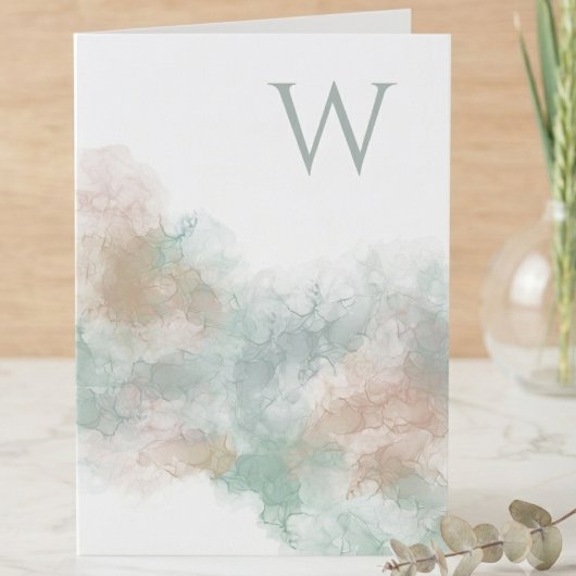 Aquarelle Abstraite Initiale Douce