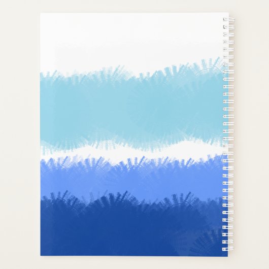 Aquarelle Abstraite moderne tons bleus Rendez-vous (Dos)