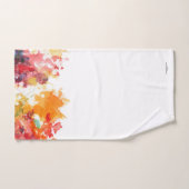 Aquarelle Abstraite orange et blanche Florale 2 (Serviette à main)