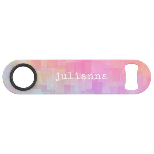 Aquarelle Abstraite Pastel Rose Cute Personnalisée (Devant (Horizontal))