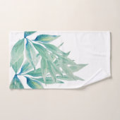 Aquarelle Abstraite Plante de l'océan bleu moderne (Serviette à main)