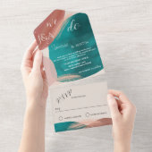 Aquarelle Abstraite tout en un mariage Invitation (Déchirure)