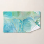 Aquarelle Abstraite Turquoise Gemstone Beach (Serviette à main)