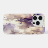 Aquarelle abstraite violette et beige (Verso Horizontal)