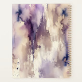 Aquarelle abstraite violette et beige (Dos)