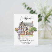 Aquarelle Accueil Faire-part mobile J'ai déménagé (Debout devant)