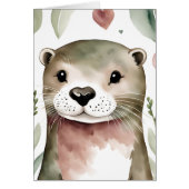 Aquarelle adorable Otter (Devant)