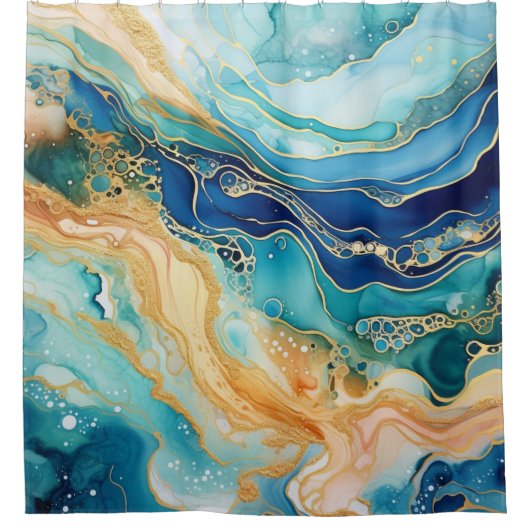 Aquarelle Agate Douche rideau (Devant)