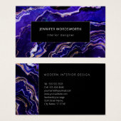 Aquarelle Agate Moderne Professionnel Géode Violet (Devant & derrière)