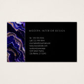 Aquarelle Agate Moderne Professionnel Géode Violet (Dos)