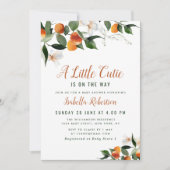 aquarelle agrumes oranges baby shower Invitation (Devant)