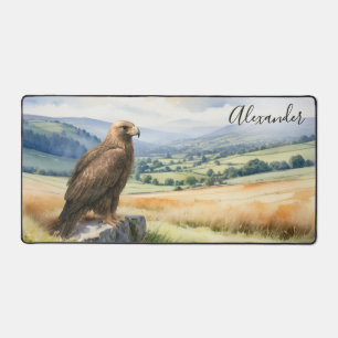 Aquarelle Aigle royal et montagnes Personnalisé