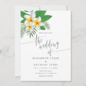 Aquarelle Aloha Luau Plage Mariage Invitation (Devant)