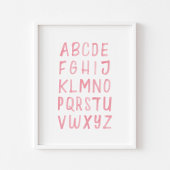Aquarelle Alphabet ABC affiche éducative