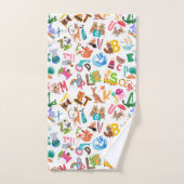 Aquarelle Alphabet animal Adorable Enfants (Serviette à main)