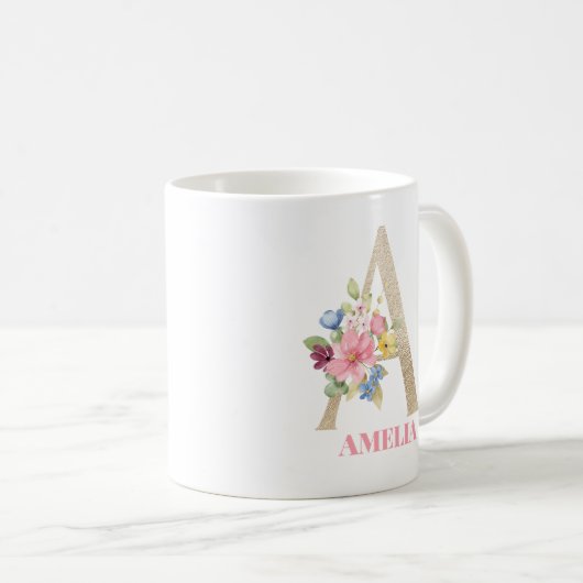 Aquarelle Alphabet Mug (Devant droit)