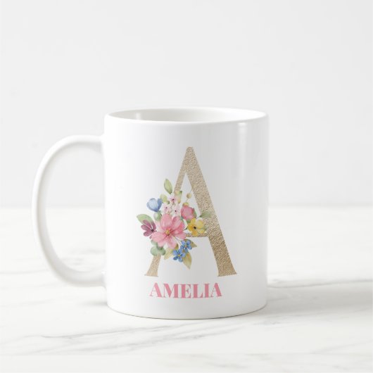 Aquarelle Alphabet Mug (Gauche)