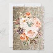 Aquarelle Amicale Citrouille Floral Invitation (Dos)