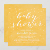 Aquarelle Amour Baby shower Invitation - Citron (Devant / Derrière)