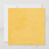 Aquarelle Amour Baby shower Invitation - Citron (Dos)