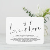 Aquarelle Amour est Amour Gay Mariage Invitations (Debout devant)