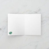 Aquarelle ananas Merci plié (Intérieur)